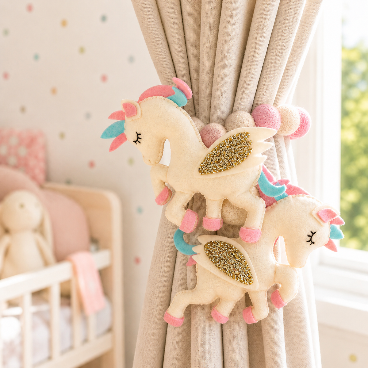 Curtain Tie - Enchanted Unicorn