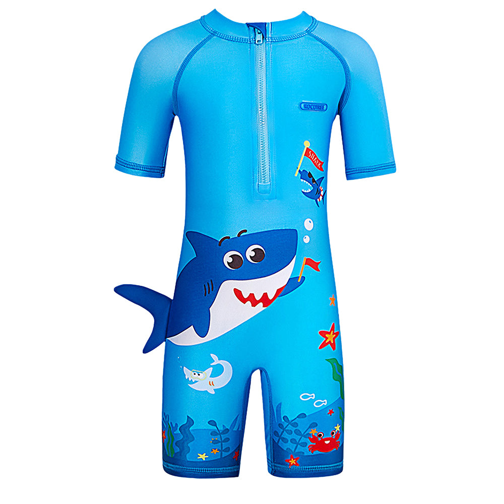 3d Tail Blue Shark Swimwear for Toddlers & Kids with UPF 50+