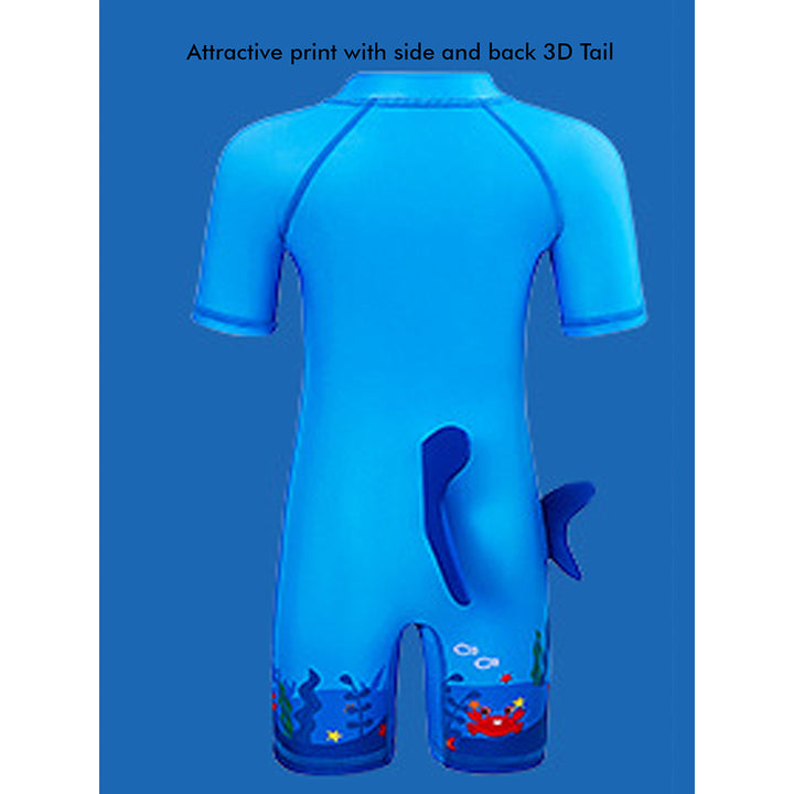 3d Tail Blue Shark Swimwear for Toddlers & Kids with UPF 50+