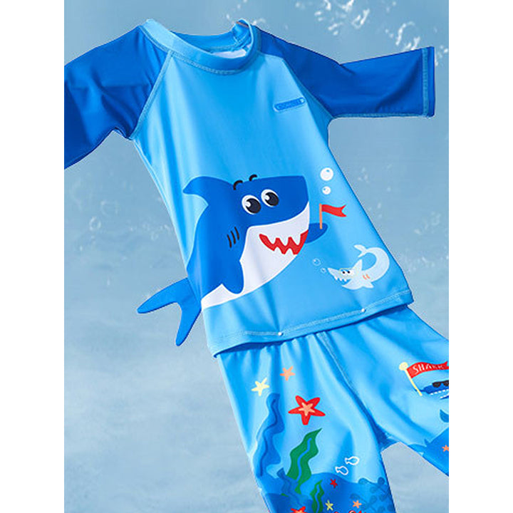 3d Tail Blue Shark Swimwear for Toddlers & Kids with UPF 50+