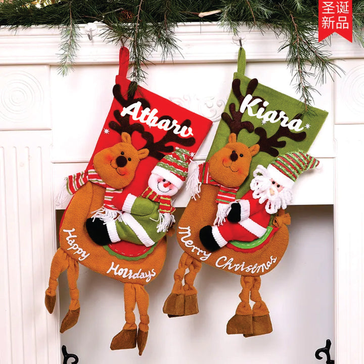 Babble Wrap Holiday Happiness Stockings (Set of 2)