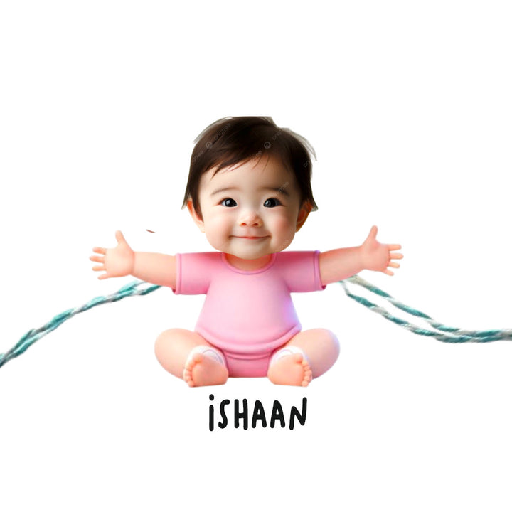 Babble Wrap Personalised Caricature Rakhi - My 1st Rakhi