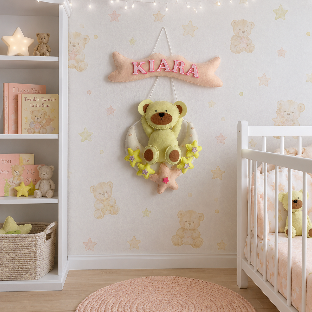 Babble Wrap Teddy's Moon Magic Name Hanging