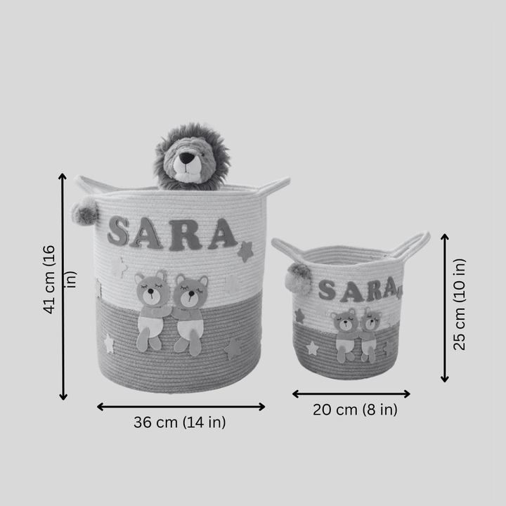 Babble Wrap Jute Cotton Storage Basket - Superhero Squad