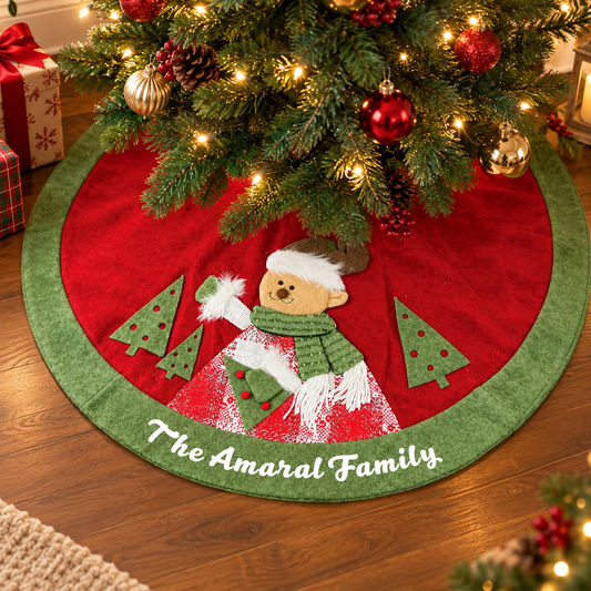 Babble Wrap 42" Tree Skirt - Reindeer's Winter Wrap