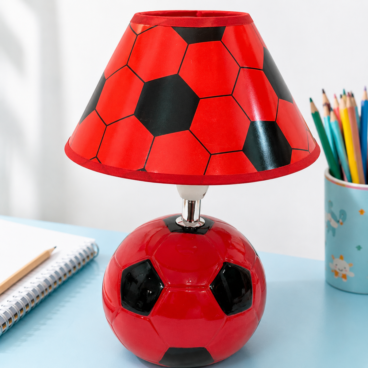 Night Lamp - Football Fun (Red & Black)