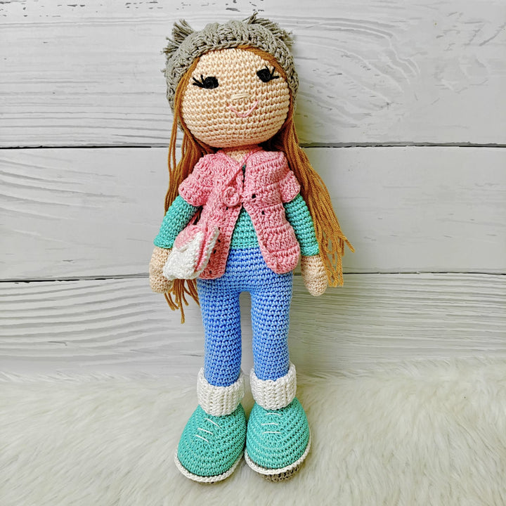 Crochet Doll - Beanie Belle (Pink-Blue)