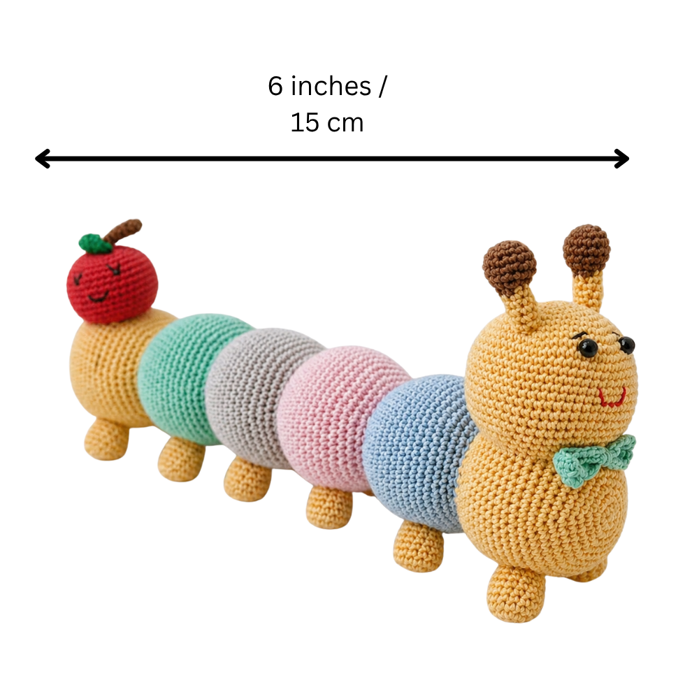 Crochet Toy- Colourful Caterpillar