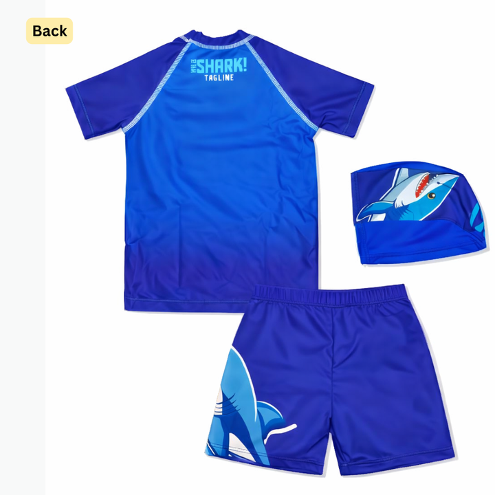 2pcs Wild Fin Shark Swim Set with cap