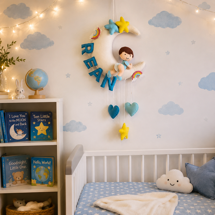 Babble Wrap Sweet Moonlight Name Hanging