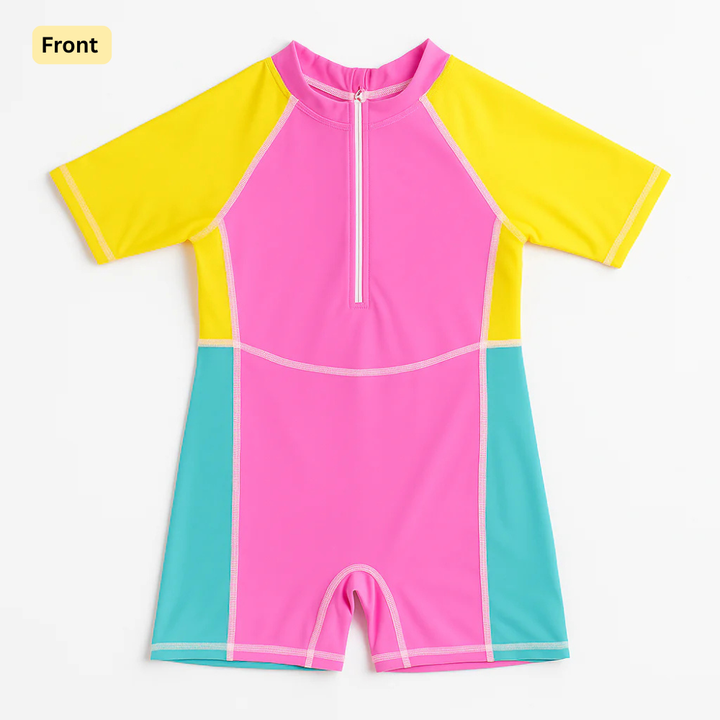 Candy Splash Zip-Up Swimsuit