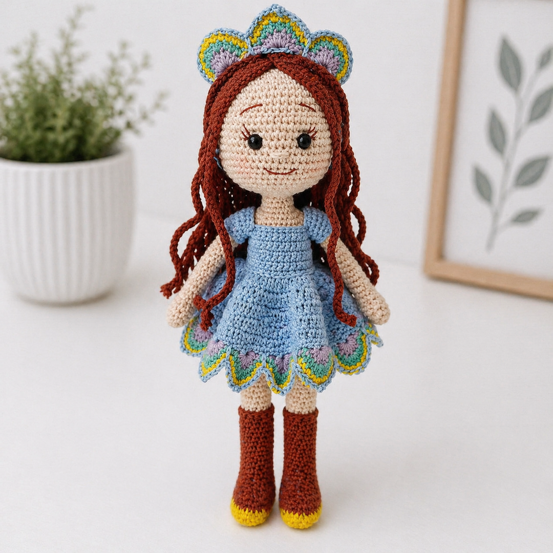 Crochet Doll - Peacock Princess