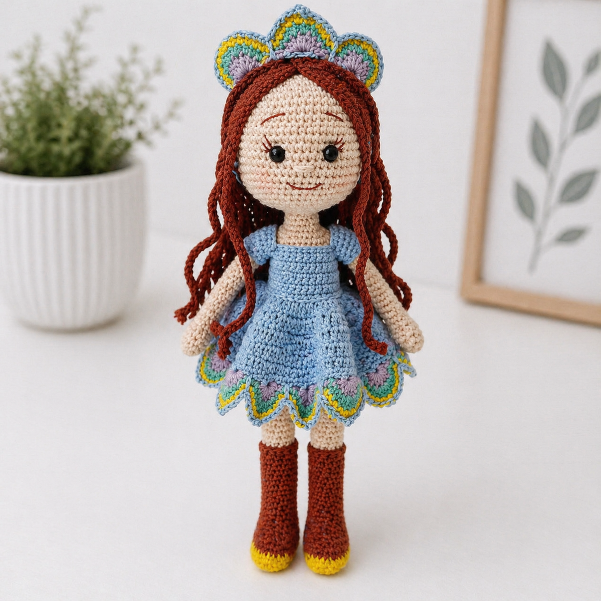 Crochet Doll - Peacock Princess