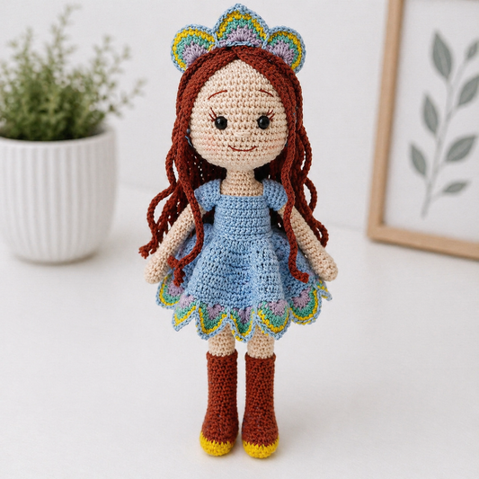 Crochet Doll - Peacock Princess