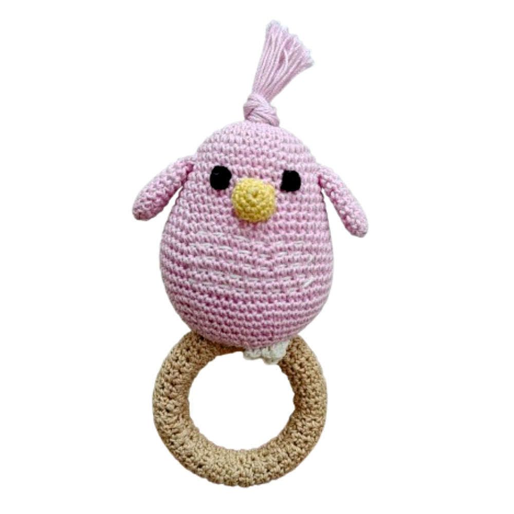 Crochet Rattle - Blush Birdie