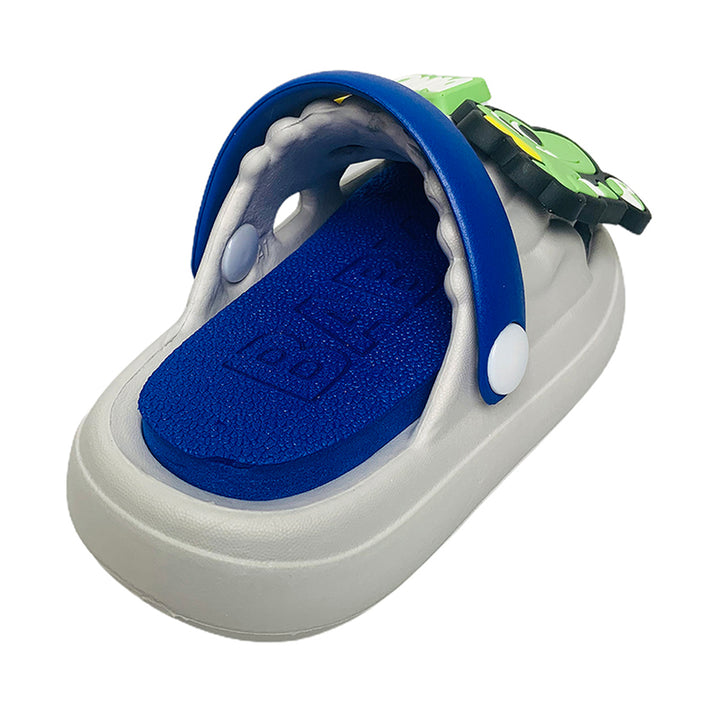 Little Surpise Box Blue Smilie Dino Slip on Clogs, Summer/Monsoon all season Footwear for Toddlers & Kids