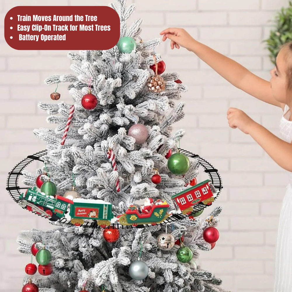 Santa’s Sound & Light train around the tree