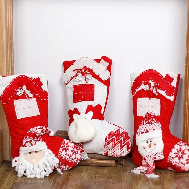 Nordic Knit Stockings - Set of 3