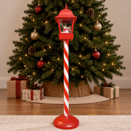 4ft Musical Snowfall Lamp Post