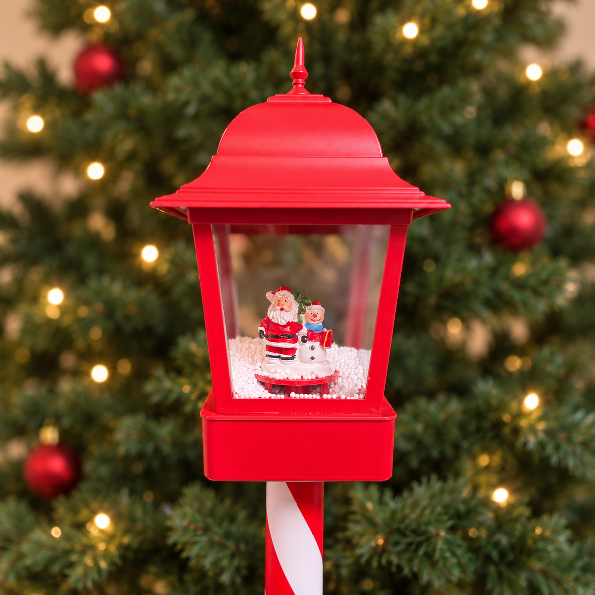 4ft Musical Snowfall Lamp Post