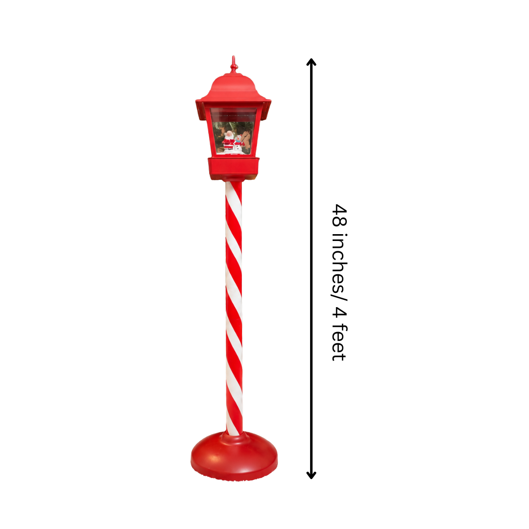 4ft Musical Snowfall Lamp Post