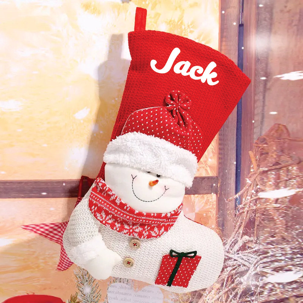 Babble Wrap Crochet Cheer Stocking (Snowman)