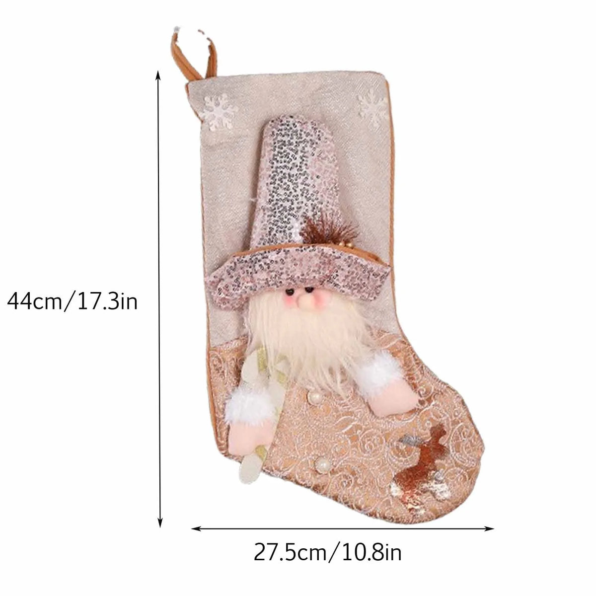 Blush & Gold Wonderland Stocking - Santa