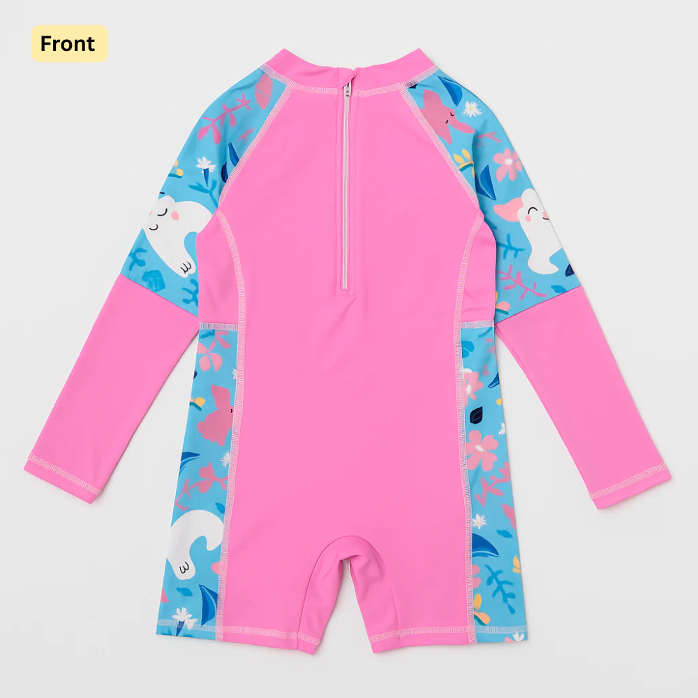 Coral Friends Long Sleeve Swimsuit