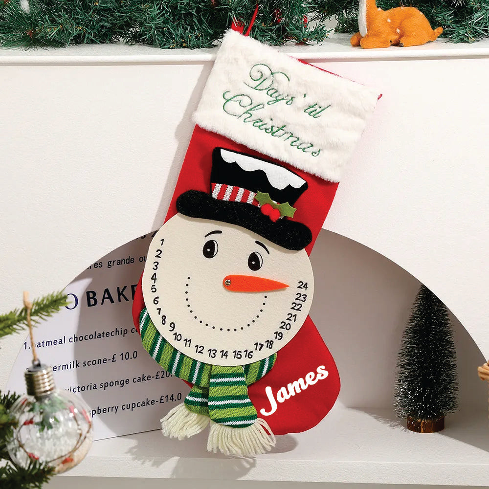 Babble Wrap Festive Countdown Treasure Stockings (Snowman)