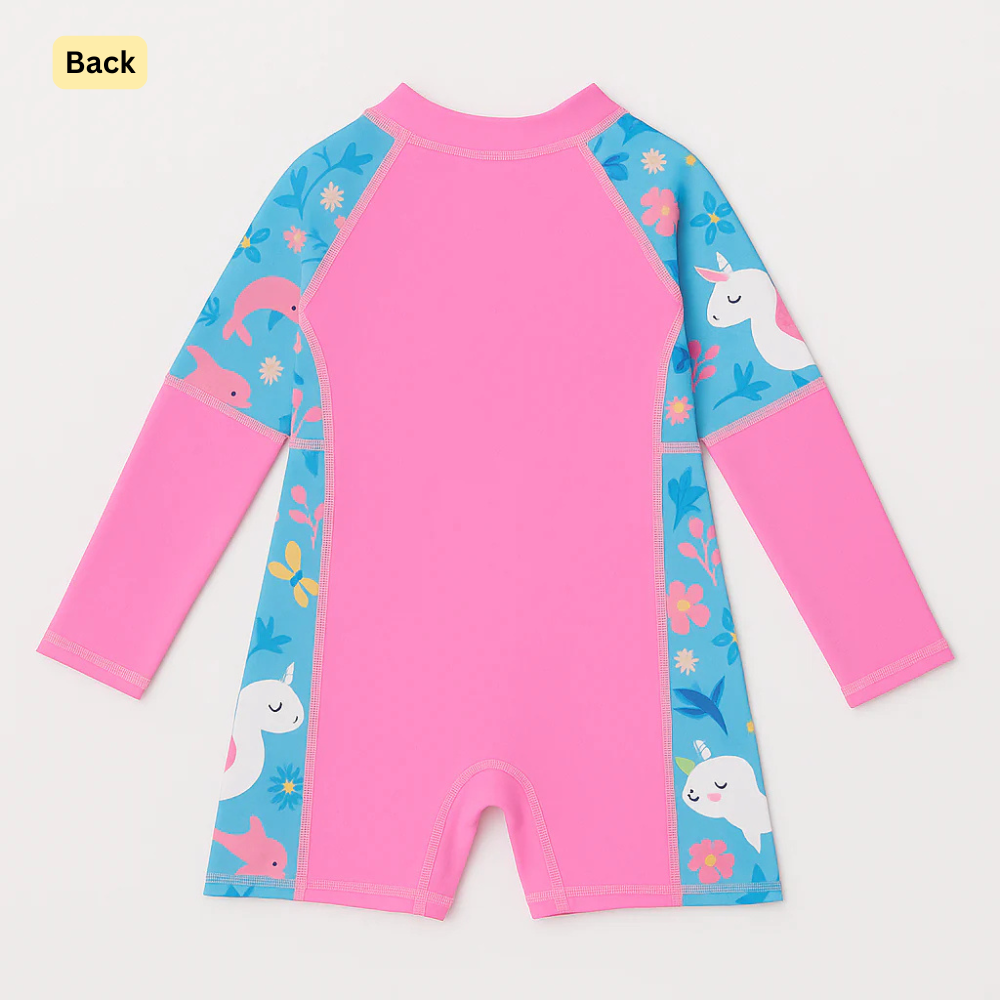 Coral Friends Long Sleeve Swimsuit