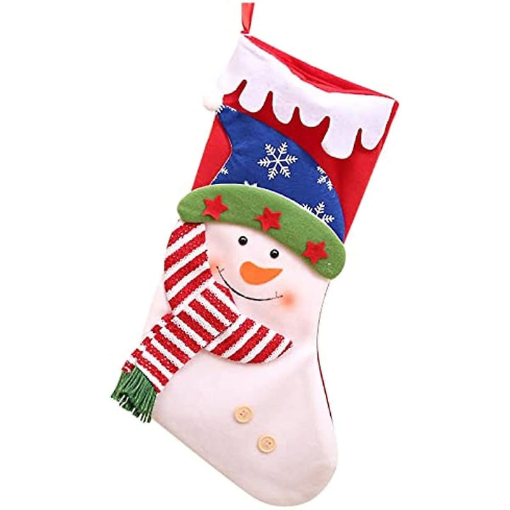 Babble Wrap Snowy Scallop And Muffler Stockings- Snowy Snowman