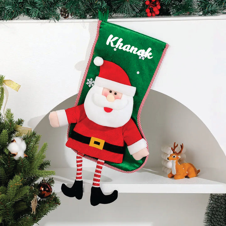 Babble Wrap Dangling Legs Stocking (Santa's Secret)