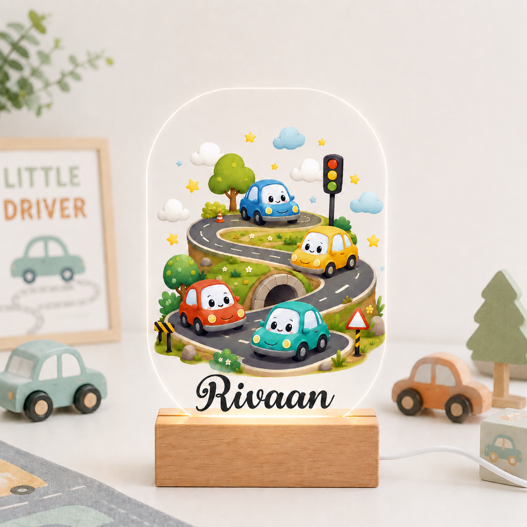 Acrylic LED Night Lamp - Mini Wheels World