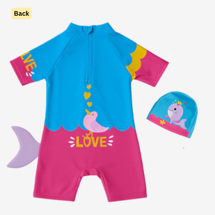 Princess Narwhal Splash Suit with Cap