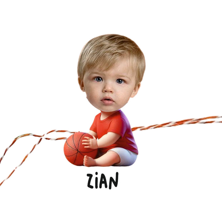 Babble Wrap Personalised Caricature Rakhi - Basket Ball