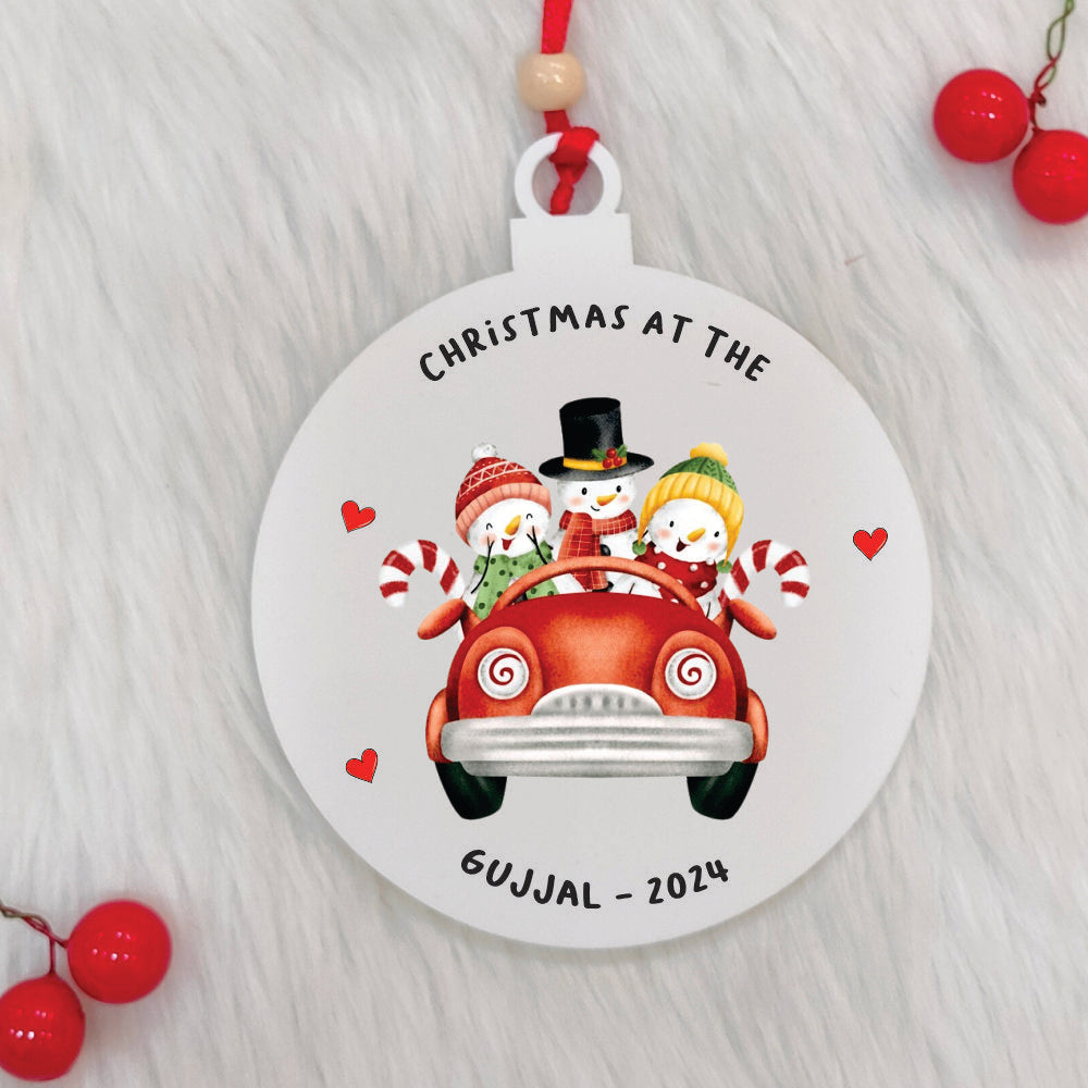 Babble Wrap Snowman’s Joyride Ornament