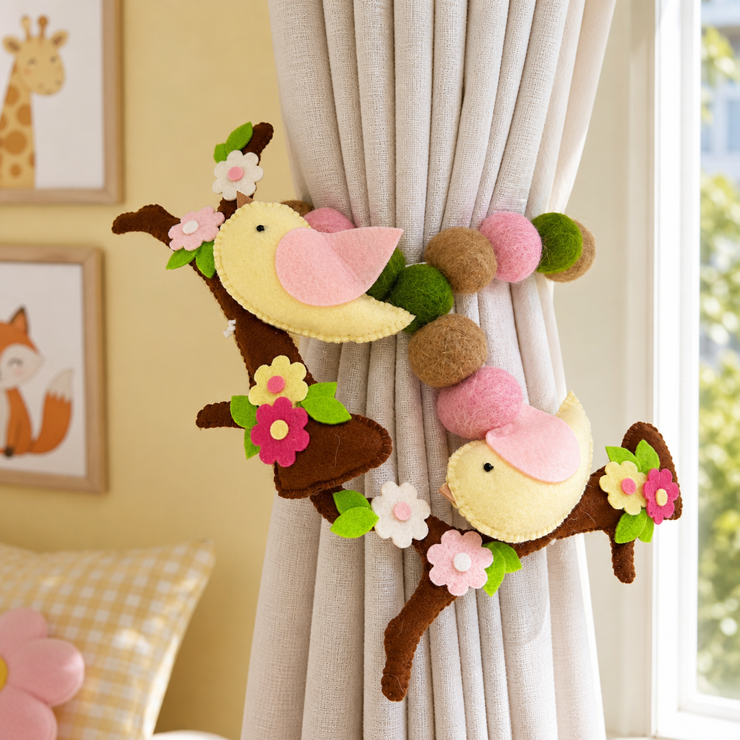 Curtain Tie - Bird Haven