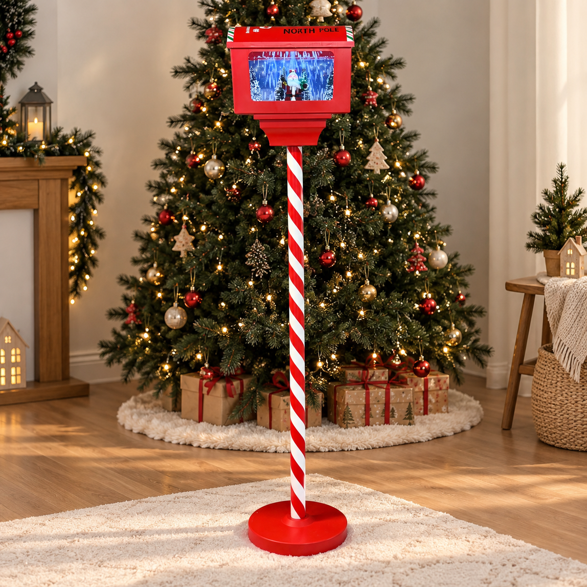 5ft Musical Snowfall Letter Box