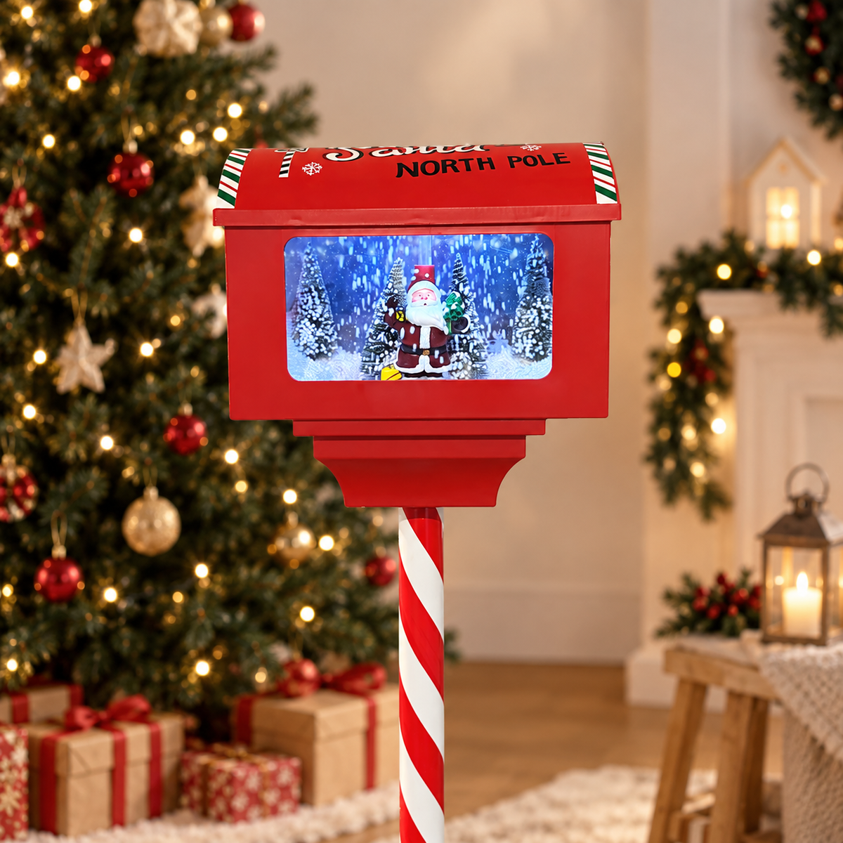 5ft Musical Snowfall Letter Box