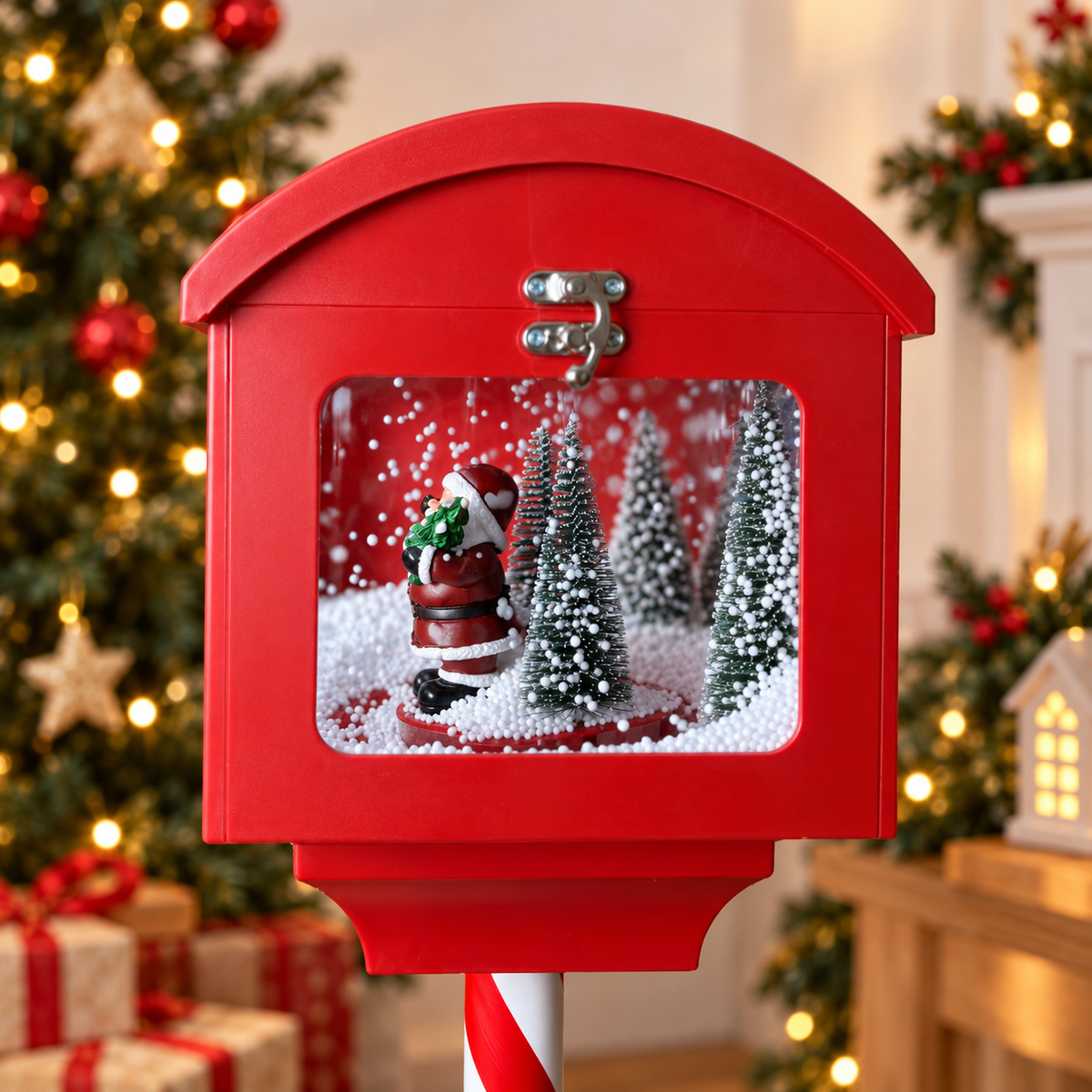 5ft Musical Snowfall Letter Box