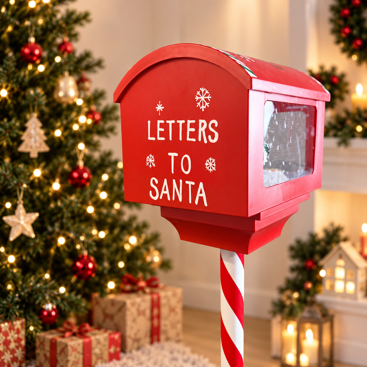 5ft Musical Snowfall Letter Box