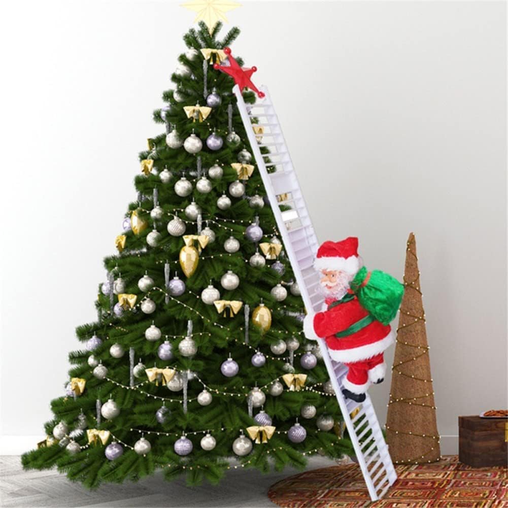 2 Ft Musical Tree Climbing Santa - Snowy Rise