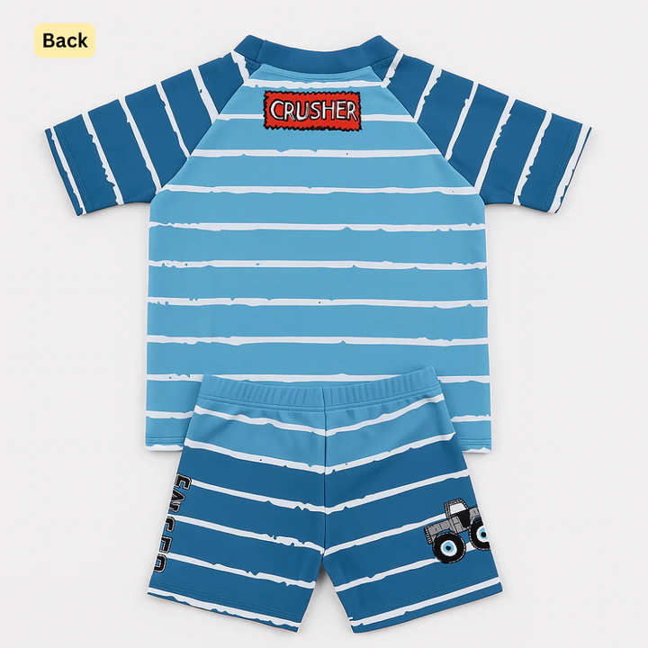 2pcs Monster Crusher Swim Squad Set with Cap