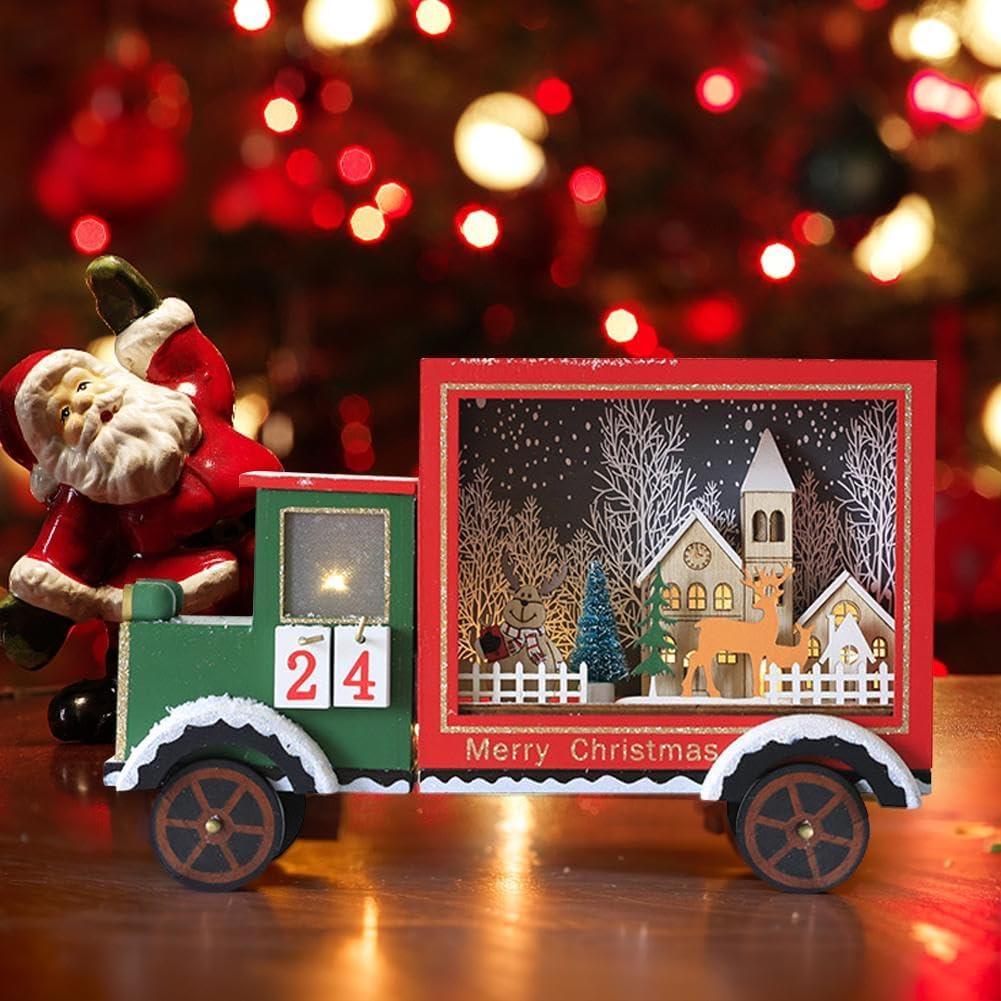 Light-Up Snowy Village Christmas Countdown