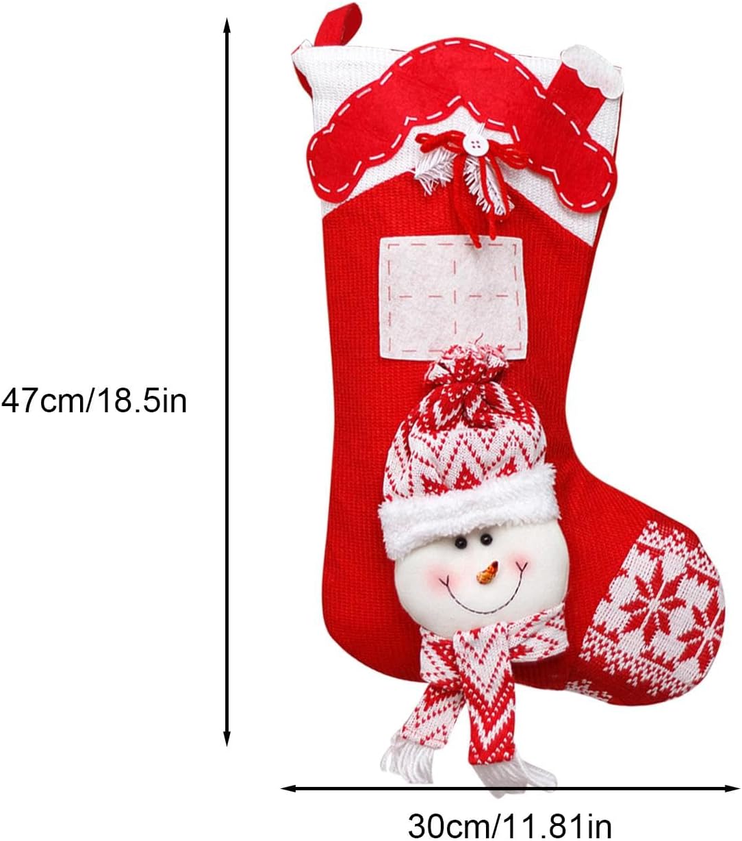 Nordic Knit Stocking - Snowman