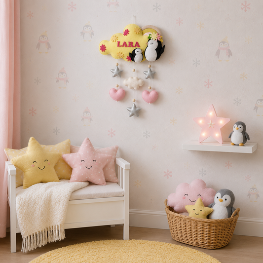 Babble Wrap  Penguin Duet Name Hanging