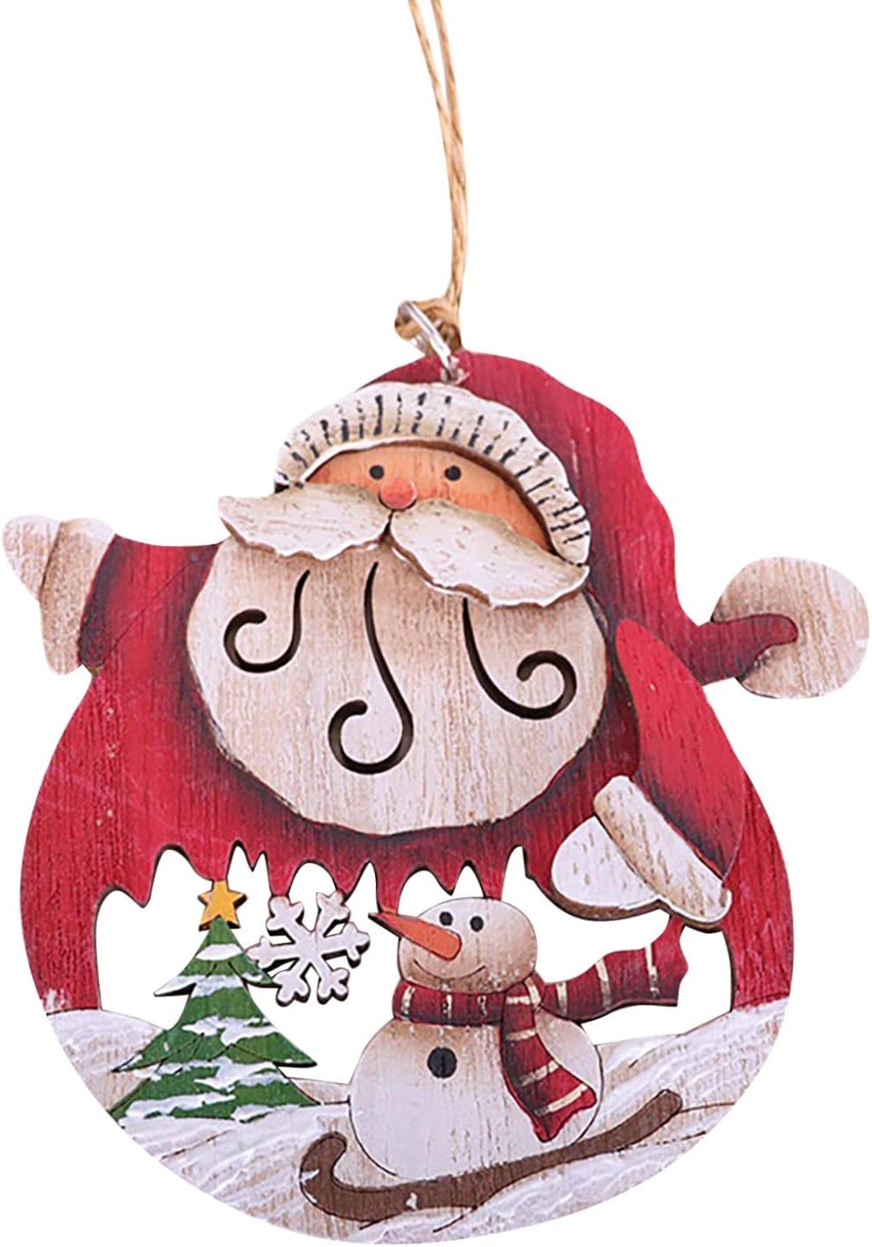 Babble Wrap Wooden Sleigh Ornament - Santa