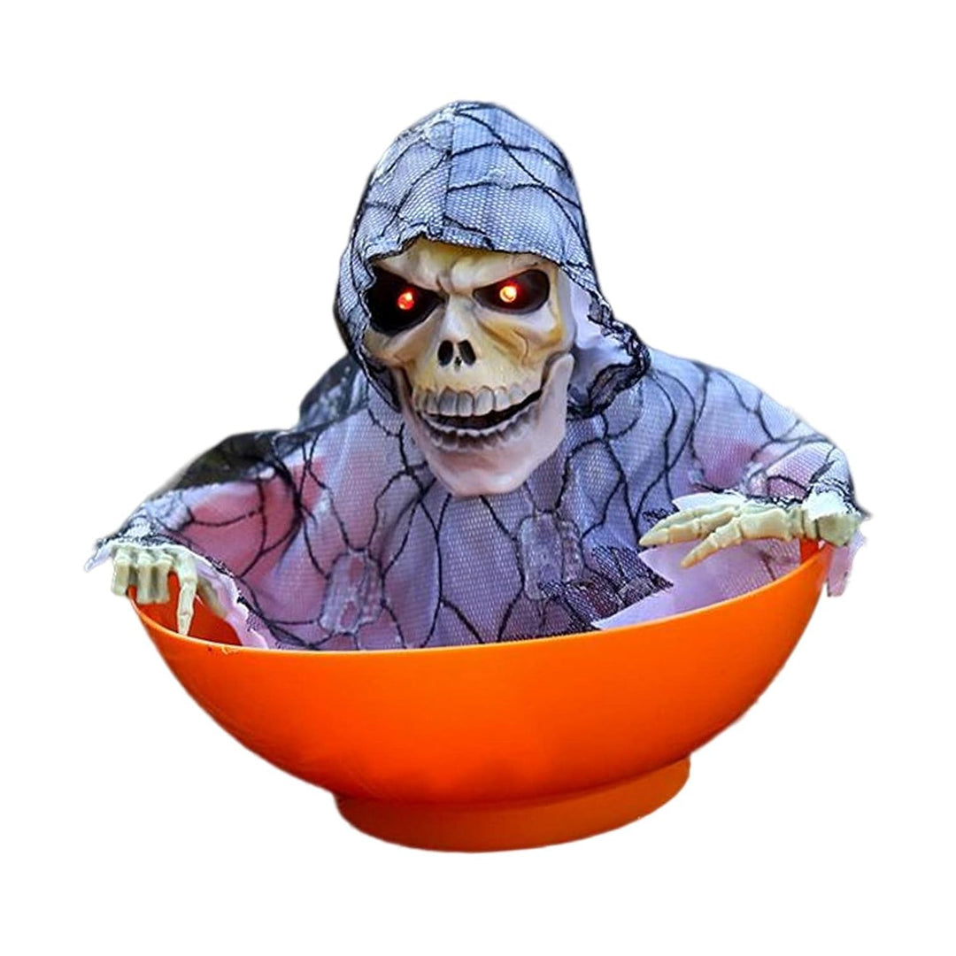 Animated Candy Bowl – Haunted Flame Orange