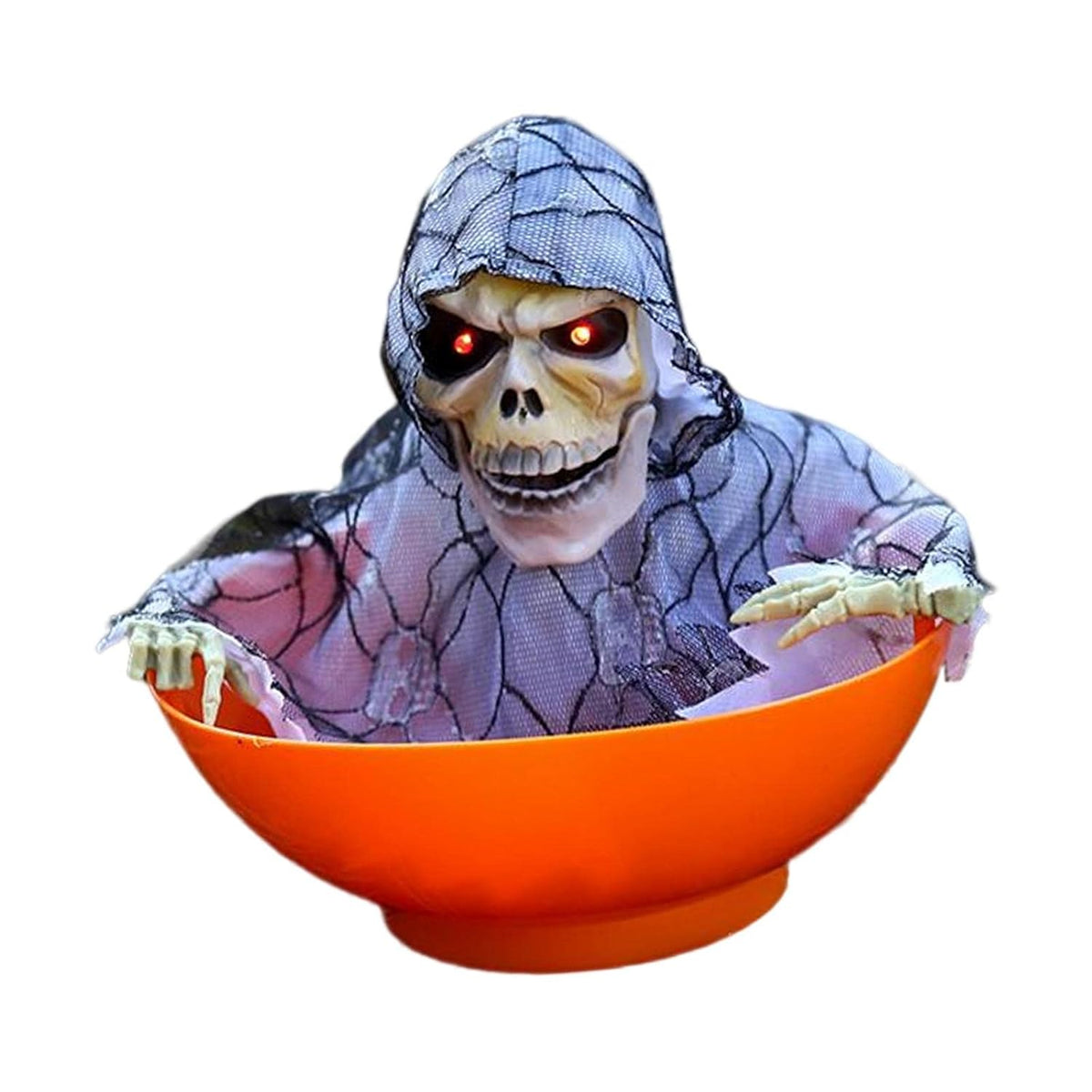 Animated Candy Bowl – Haunted Flame Orange