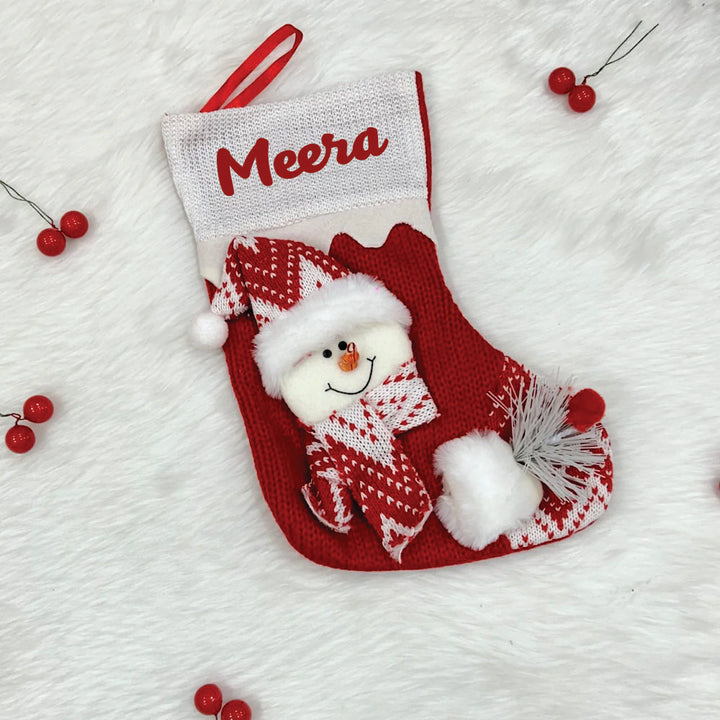 Babble Wrap Crochet Comfort Mini Stocking (Snowman)